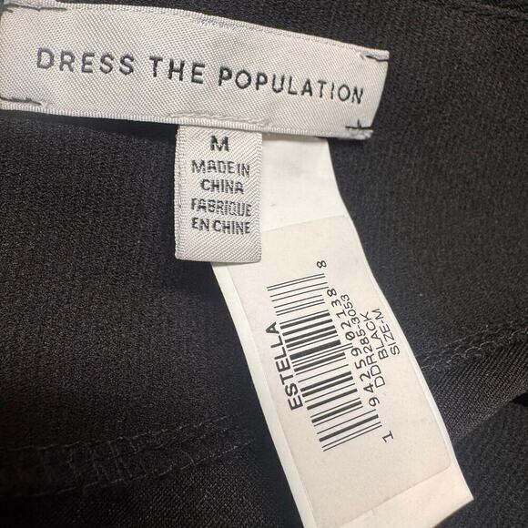 Dress the Population Black Sleeveless Paperbag Tie Waist Jumpsuit Size M NWT - Picture 12 of 12